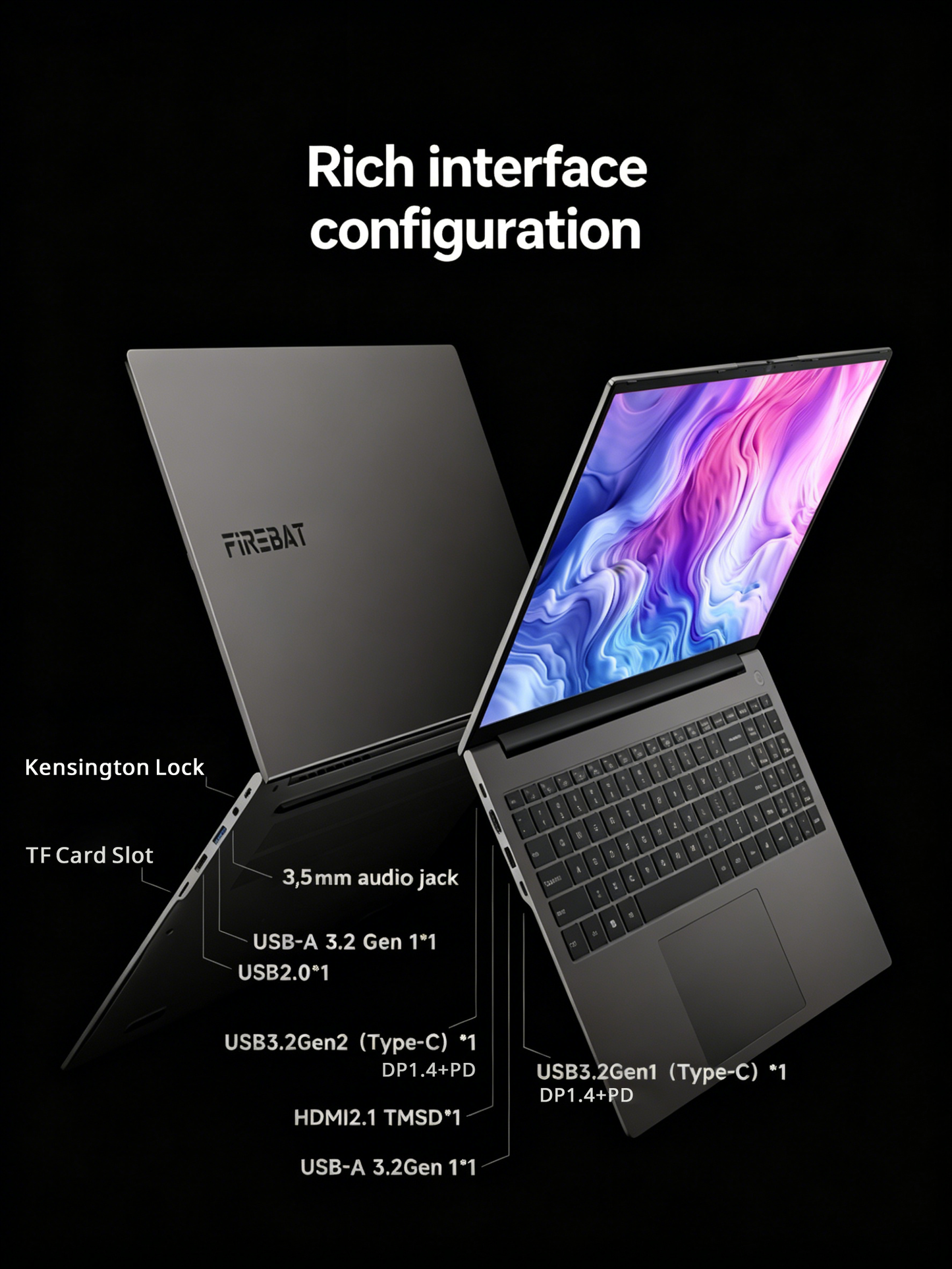 FIREBAT Slim Laptop U6B | AMD Ryzen 5 6600H (Onboard RAM)
