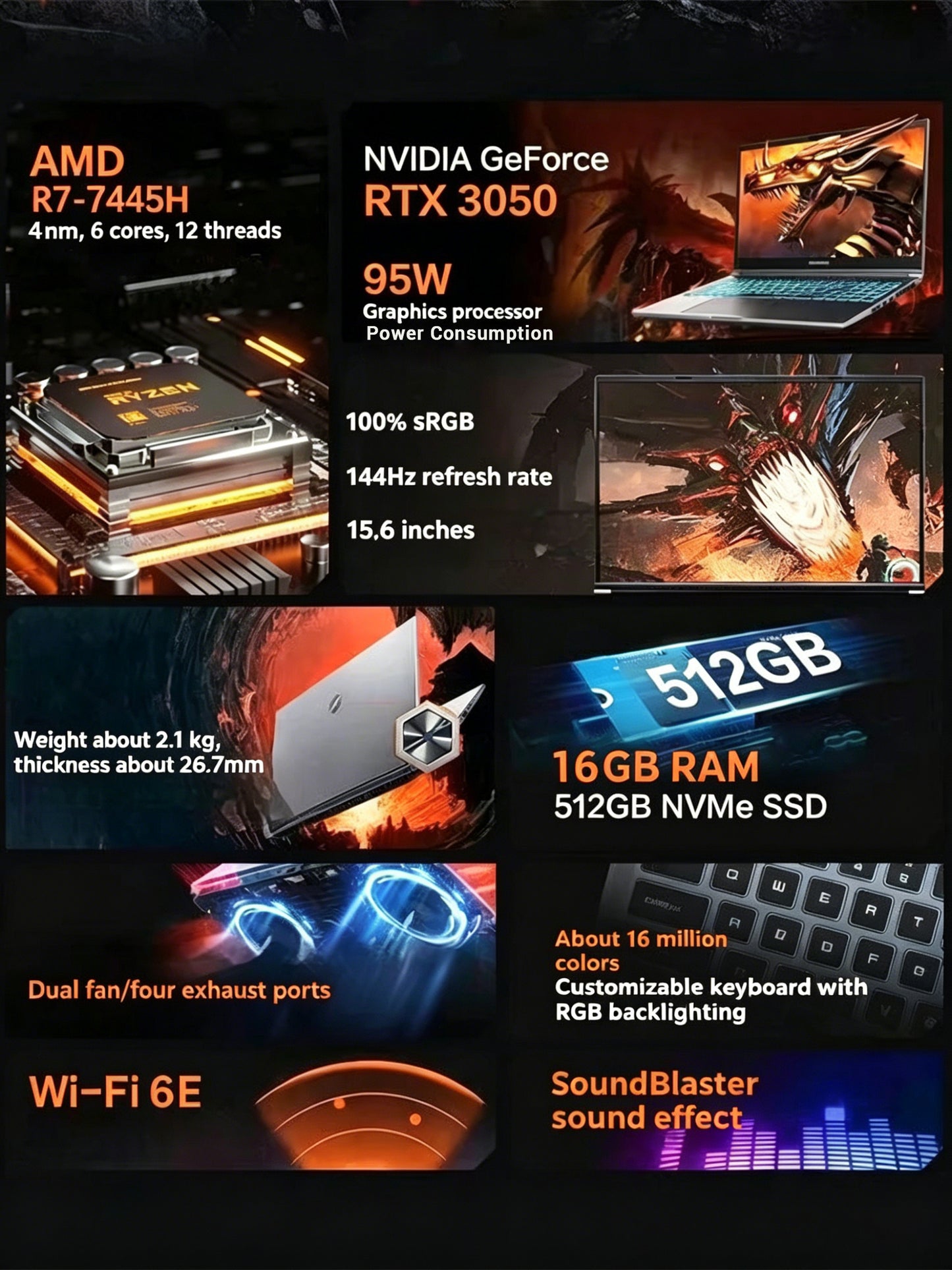 MECHREVO Dragon(JiaoLong) 15K | AMD Ryzen 7 7445H