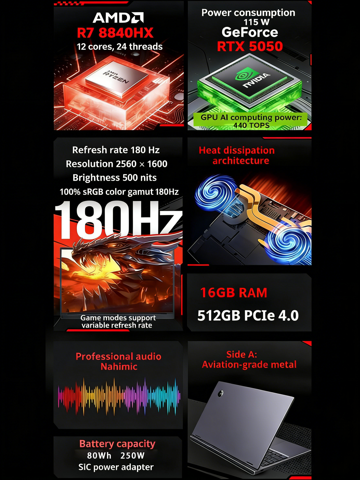 MECHREVO Dragon(JiaoLong) 16PRO | AMD Ryzen 7 8840 RTX5050