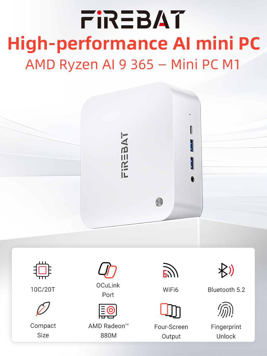 FIREBAT Mini PC M1 | AMD Ryzen AI 9 365