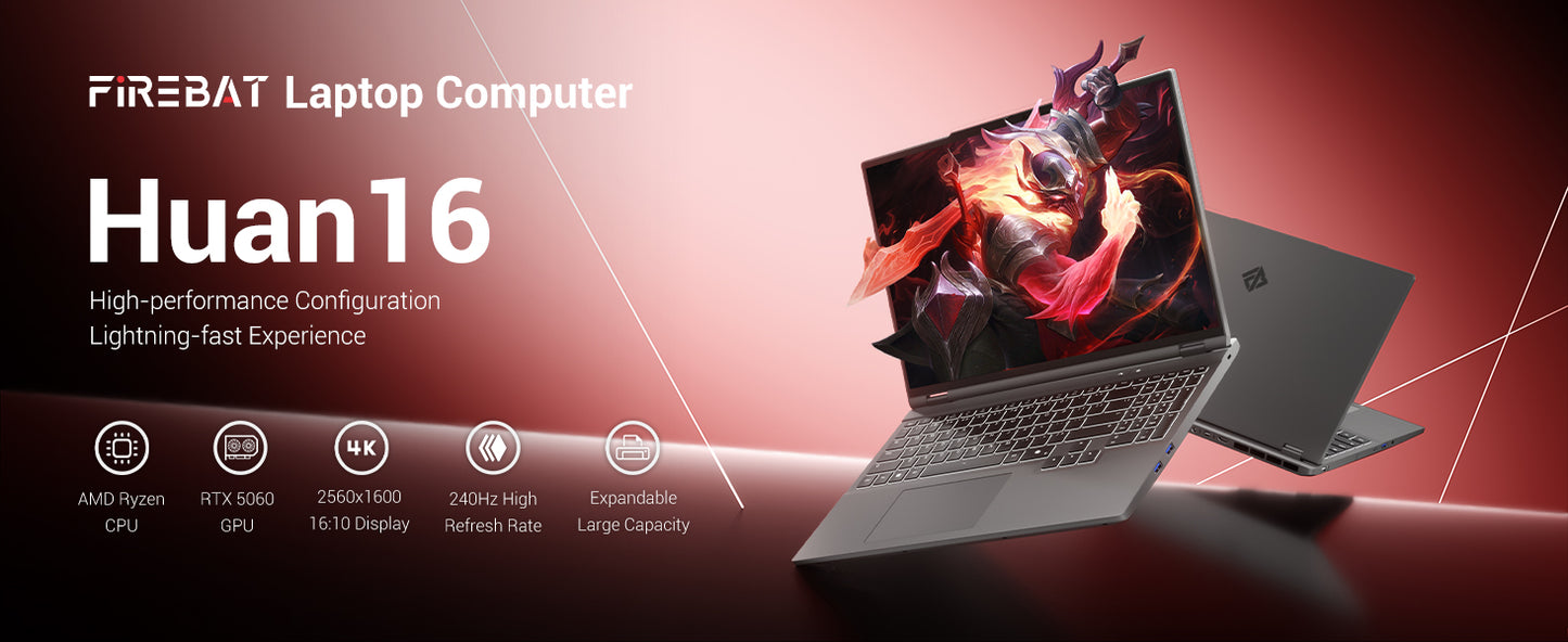 FIREBAT Gaming Laptop   Huan 16 | AMD Ryzen 7 H 255