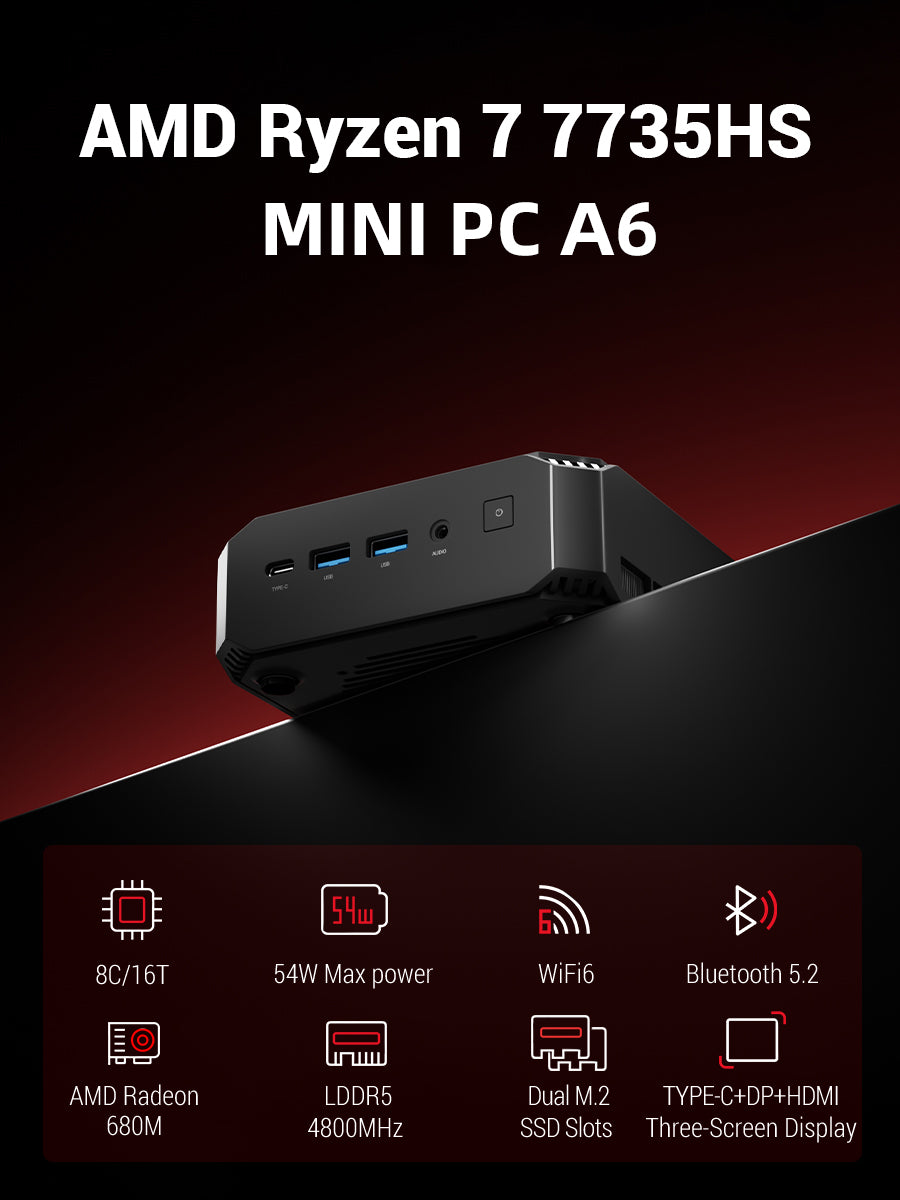 FIREBAT Mini PC A6 | AMD Ryzen 7 7735HS