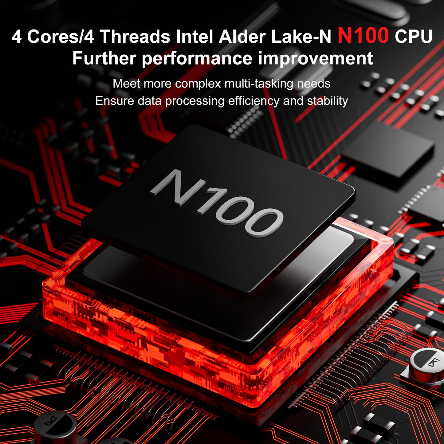 Intel N100 Mini PC (Up to 3.4GHz) - AM02 Model